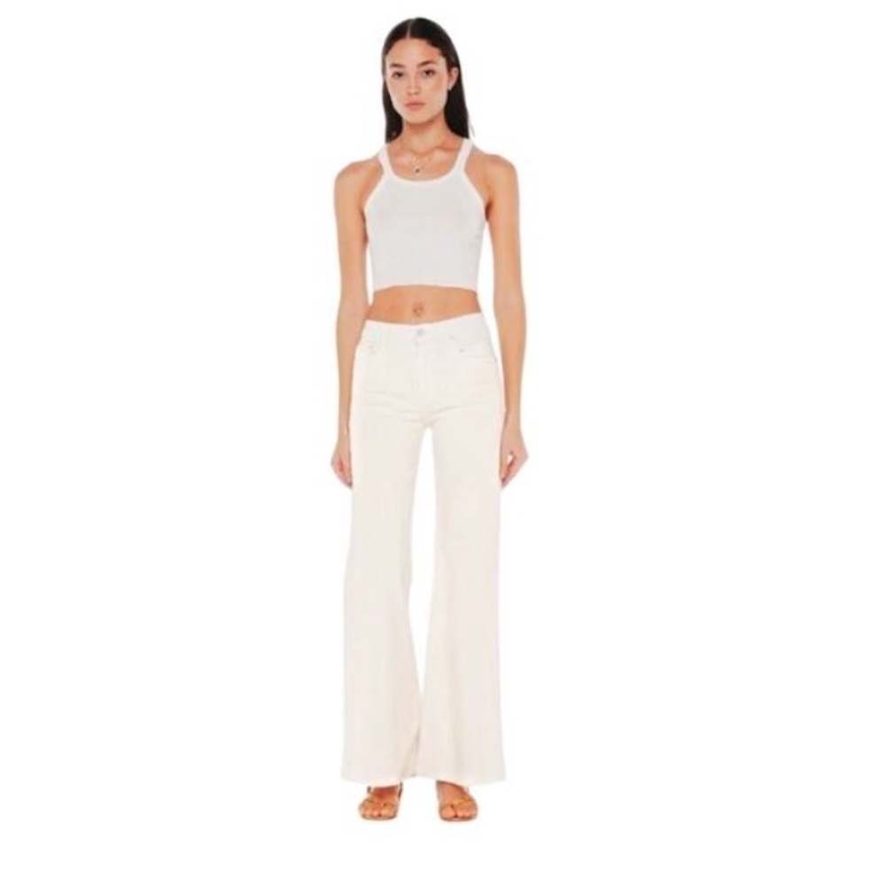 Mother The Twister Skimp Wash: Cream Puffs 228$ size 32 l mother jeans flare